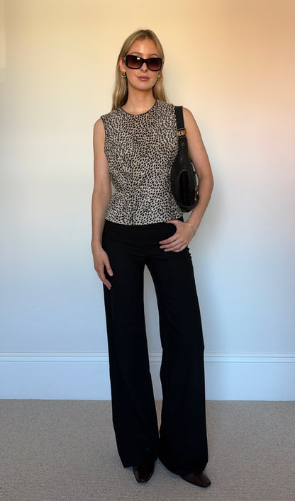 Vintage leopard fur top