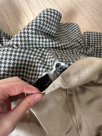 Vintage dogtooth pea coat
