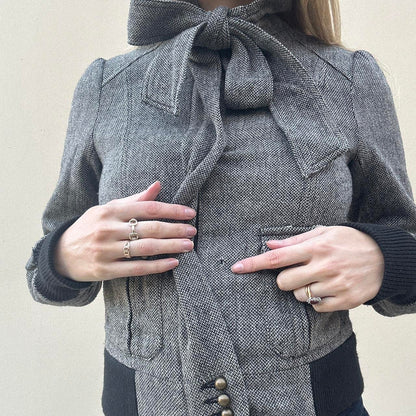Vintage 00s pussy-bow jacket