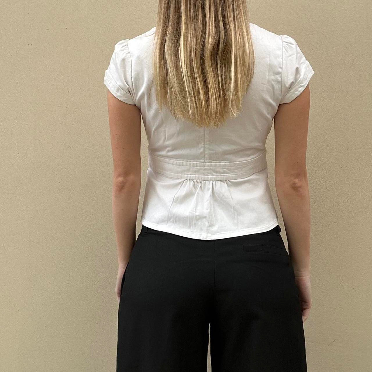 Vintage 00s white pea coat