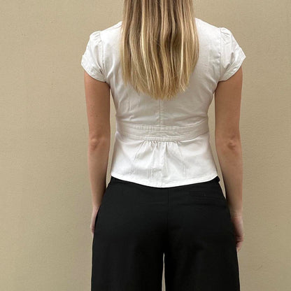 Vintage 00s white pea coat