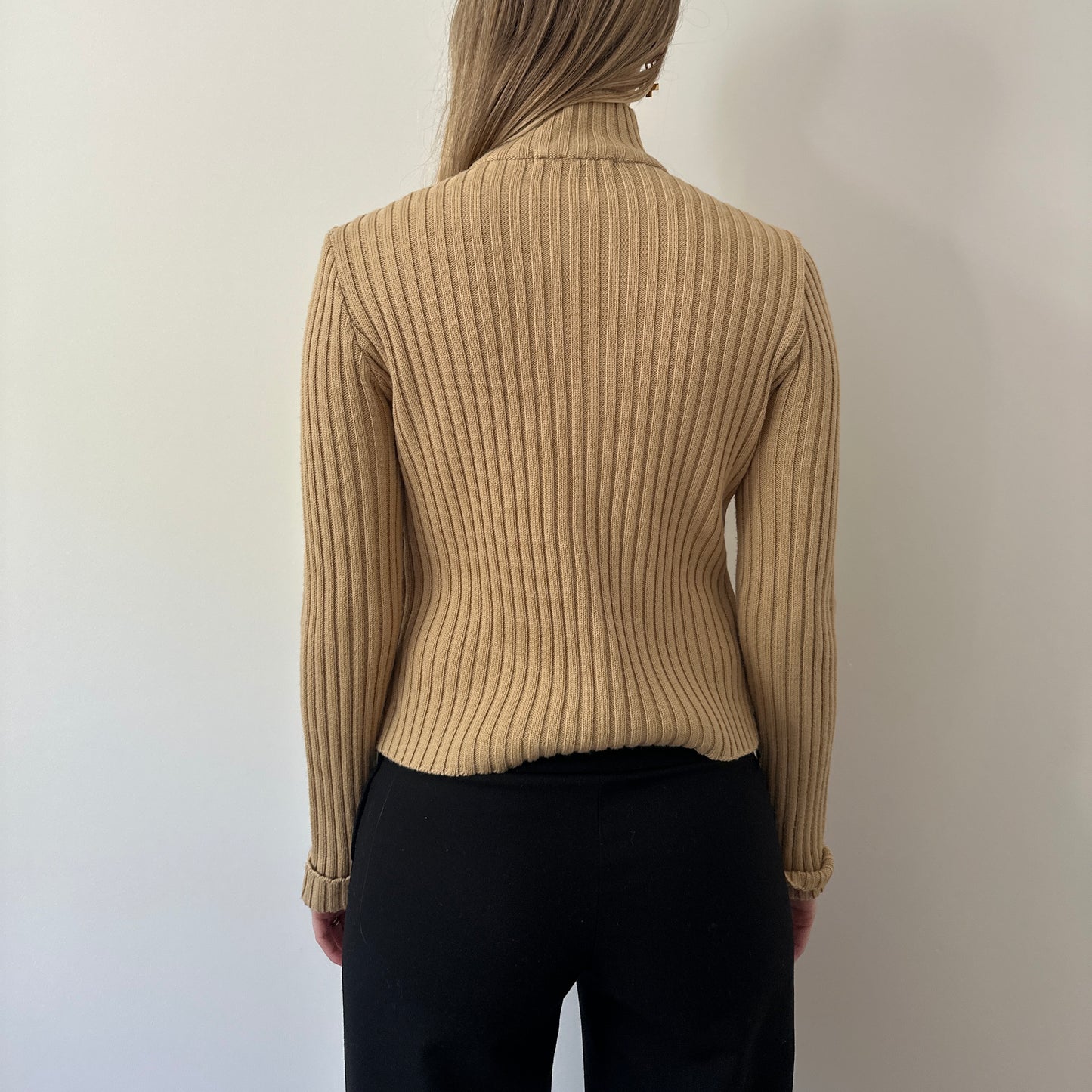Vintage suede knit jumper jacket