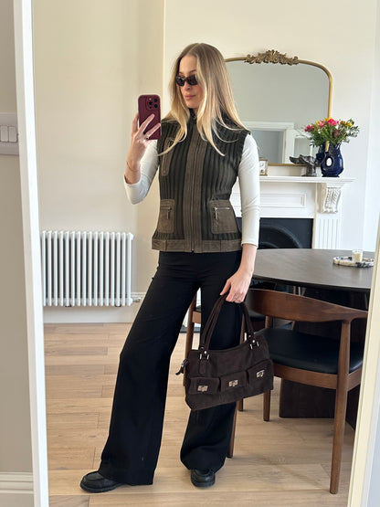 Vintage brown suede bag
