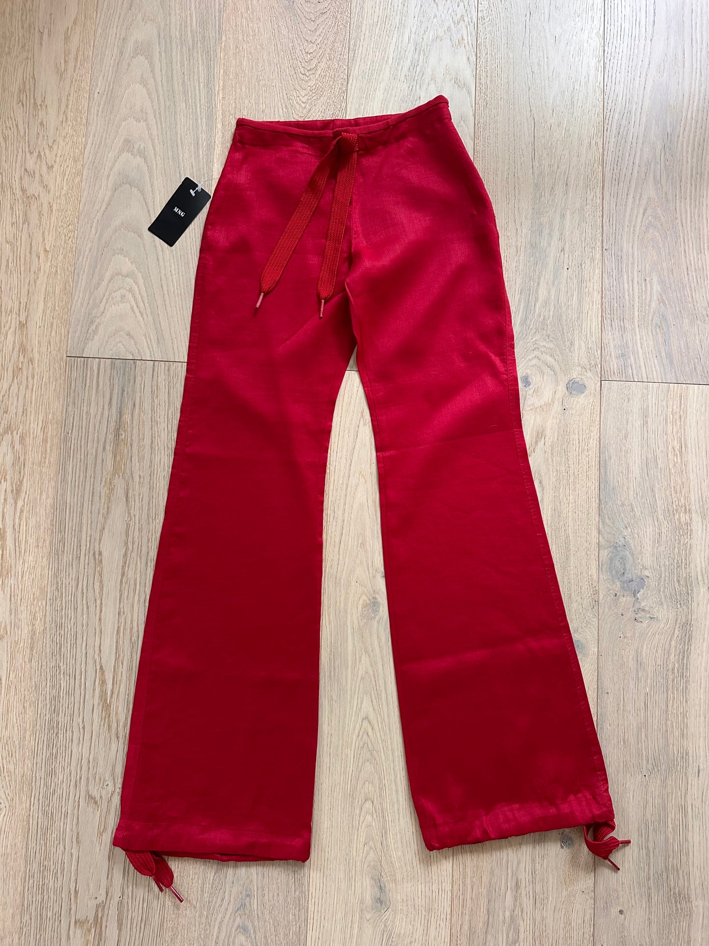 SALE vintage red linen trousers