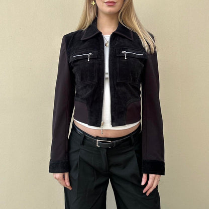 Vintage 00s suede zip jacket
