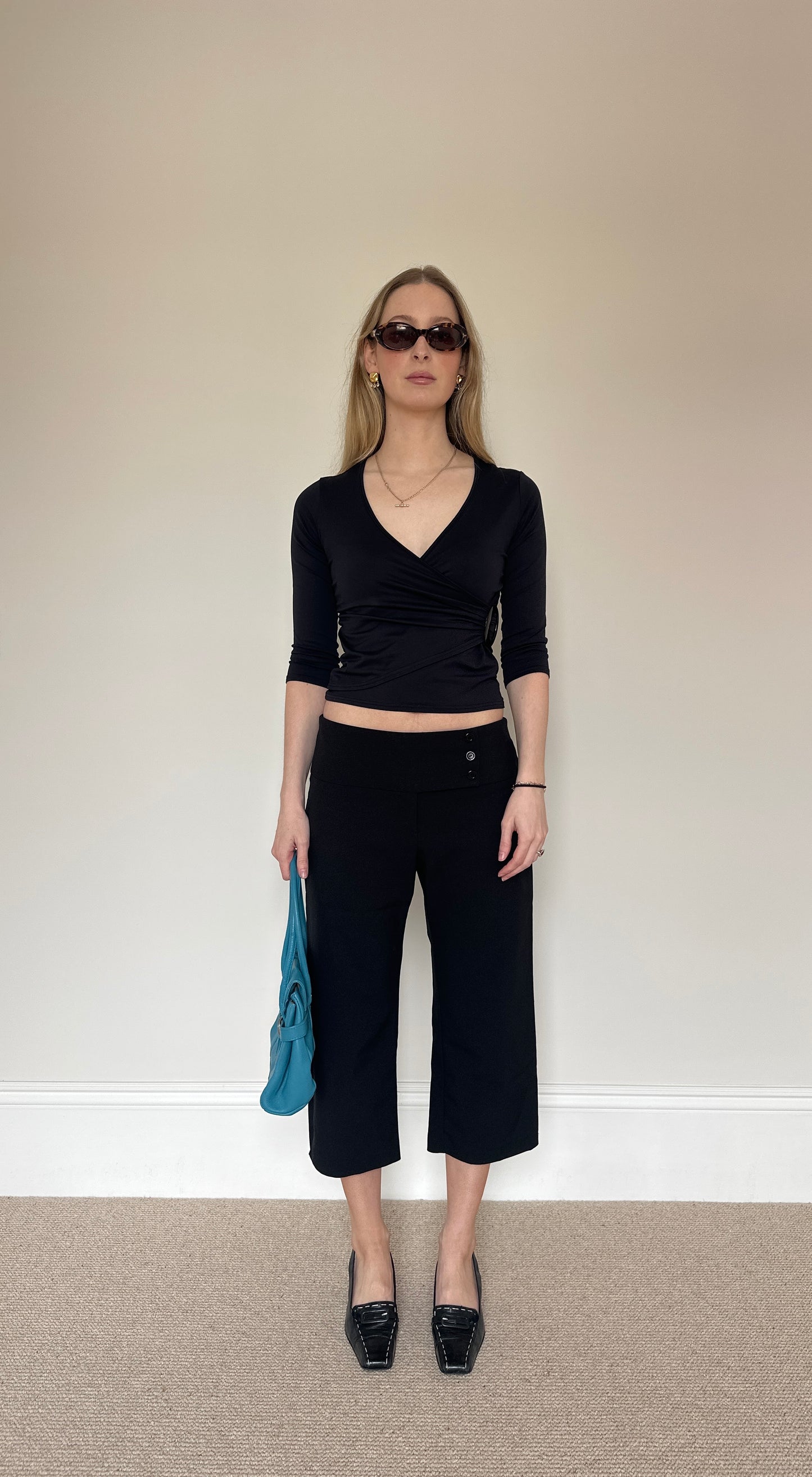 Vintage Black Capri trousers