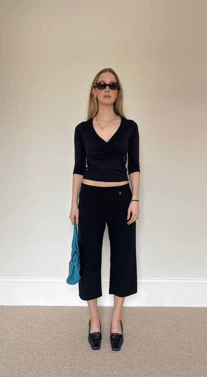 Vintage Black Capri trousers