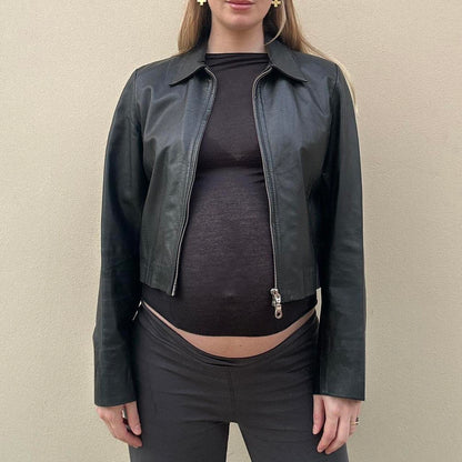 Vintage 00s black leather jacket