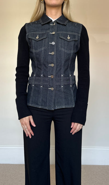 Vintage Denim & Knit Jumper Jacket