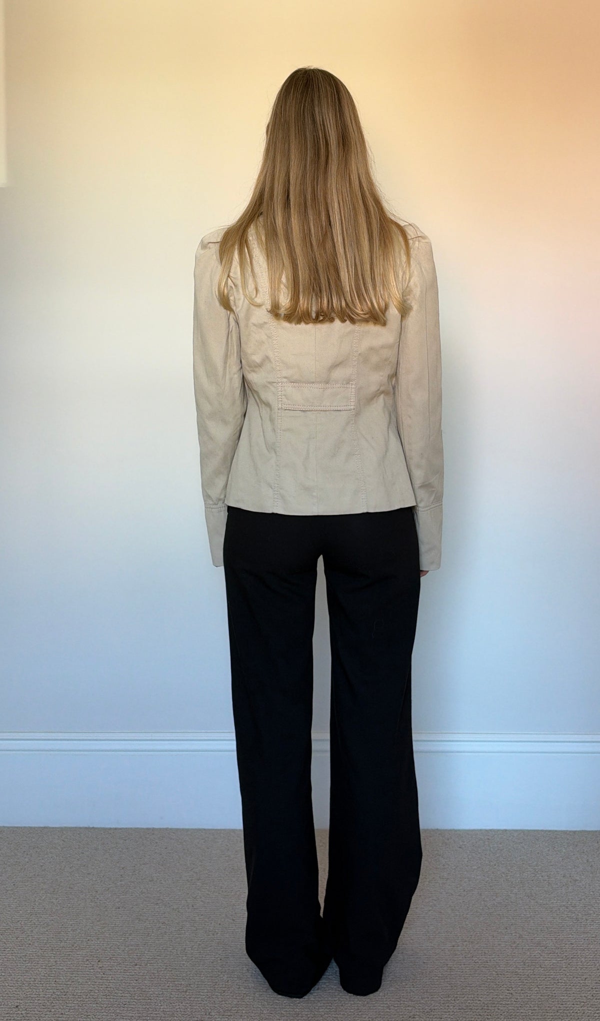 Vintage cream double breasted jacket