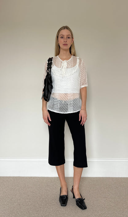 Vintage polka dot blouse