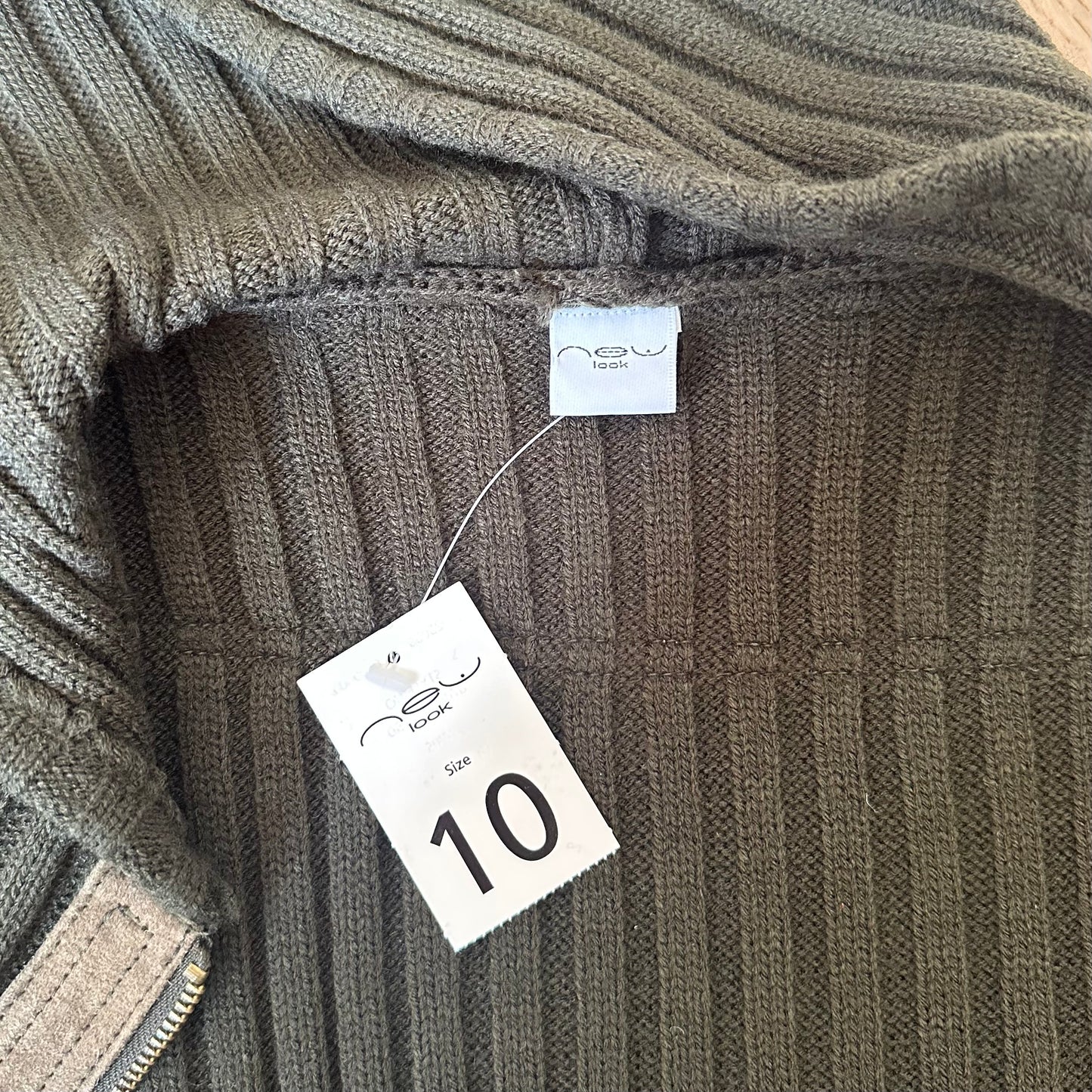 Vintage suede & knit gilet