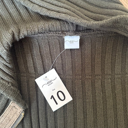 Vintage suede & knit gilet