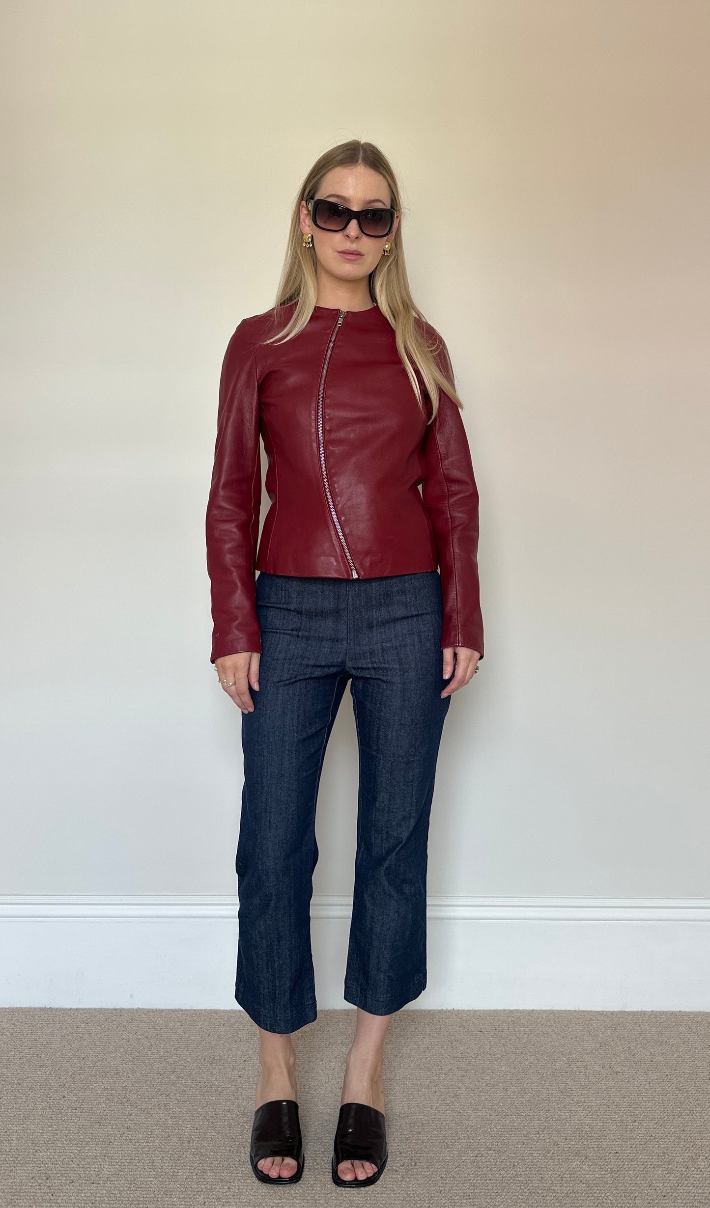 Vintage red leather jacket