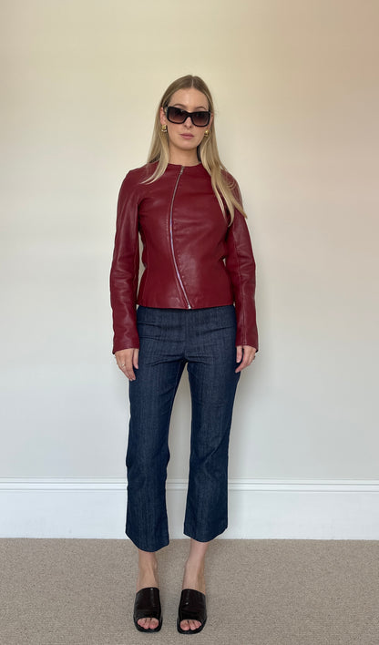Vintage red leather jacket