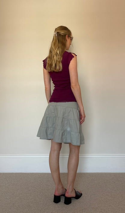Vintage Purple Mesh Top