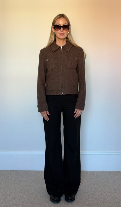 Vintage brown herringbone jacket