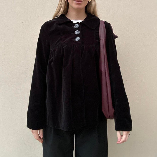 Vintage velvet pea coat