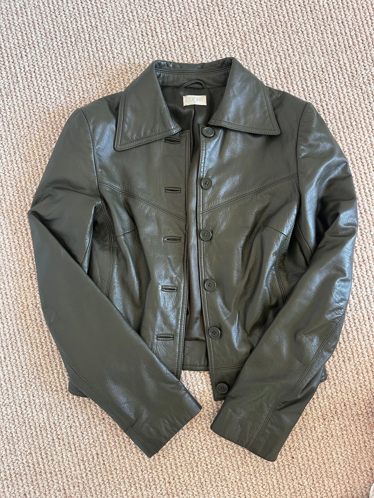 Vintage green leather jacket