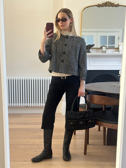 Vintage herringbone pea coat