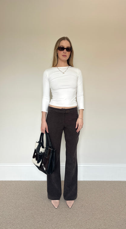 Vintage brown suedette trousers