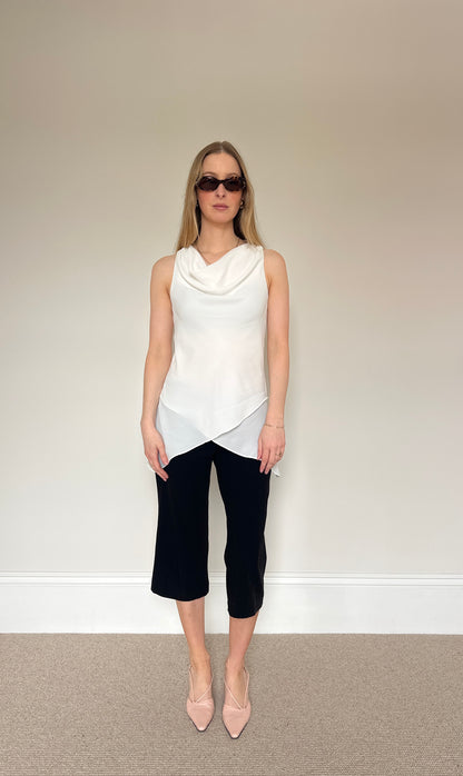 Vintage white chiffon top