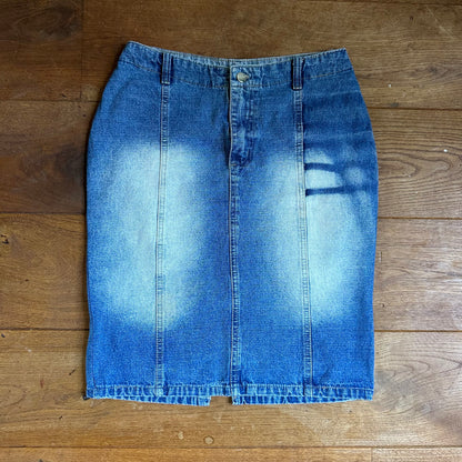 00s denim midi skirt