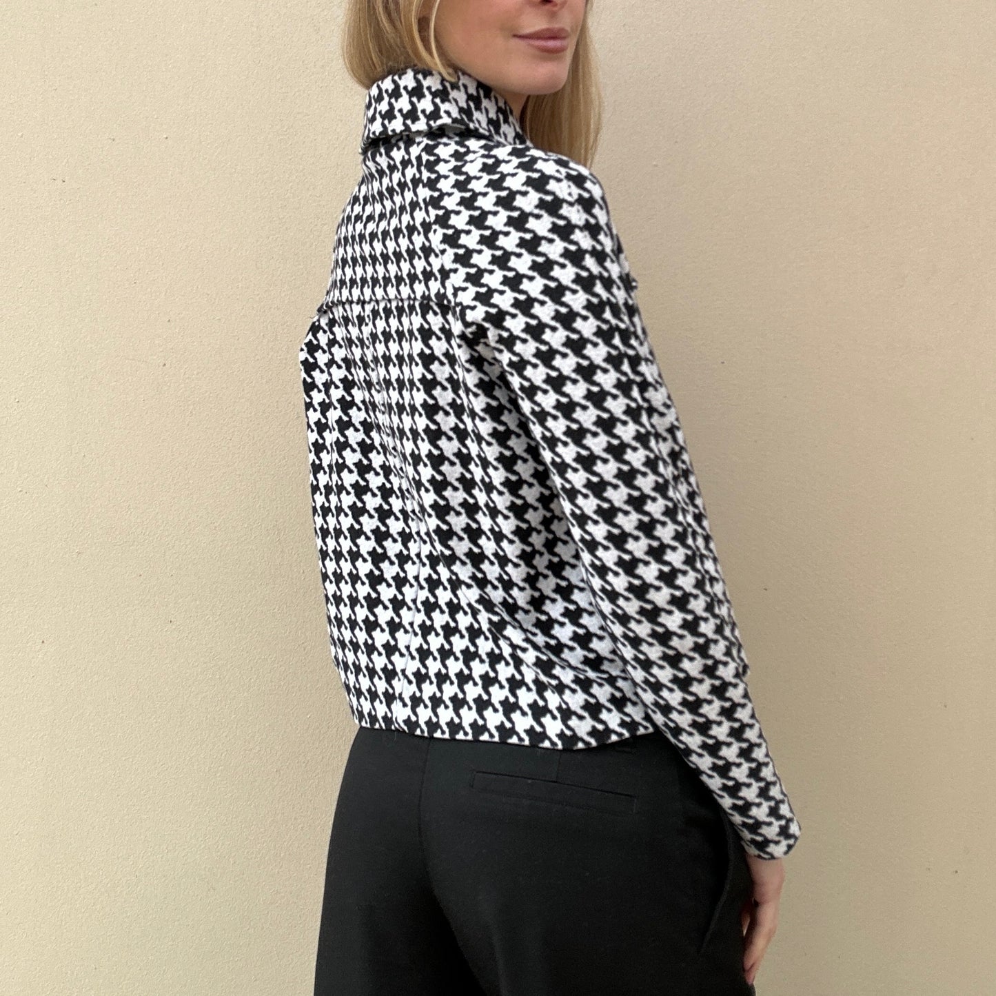 Vintage houndstooth double breasted jacket