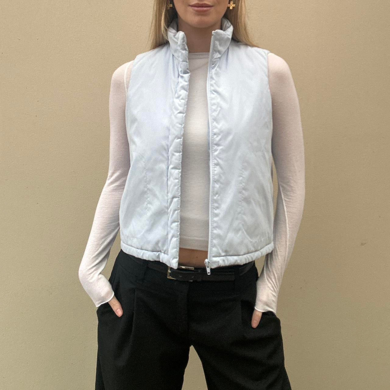 Vintage baby blue gilet