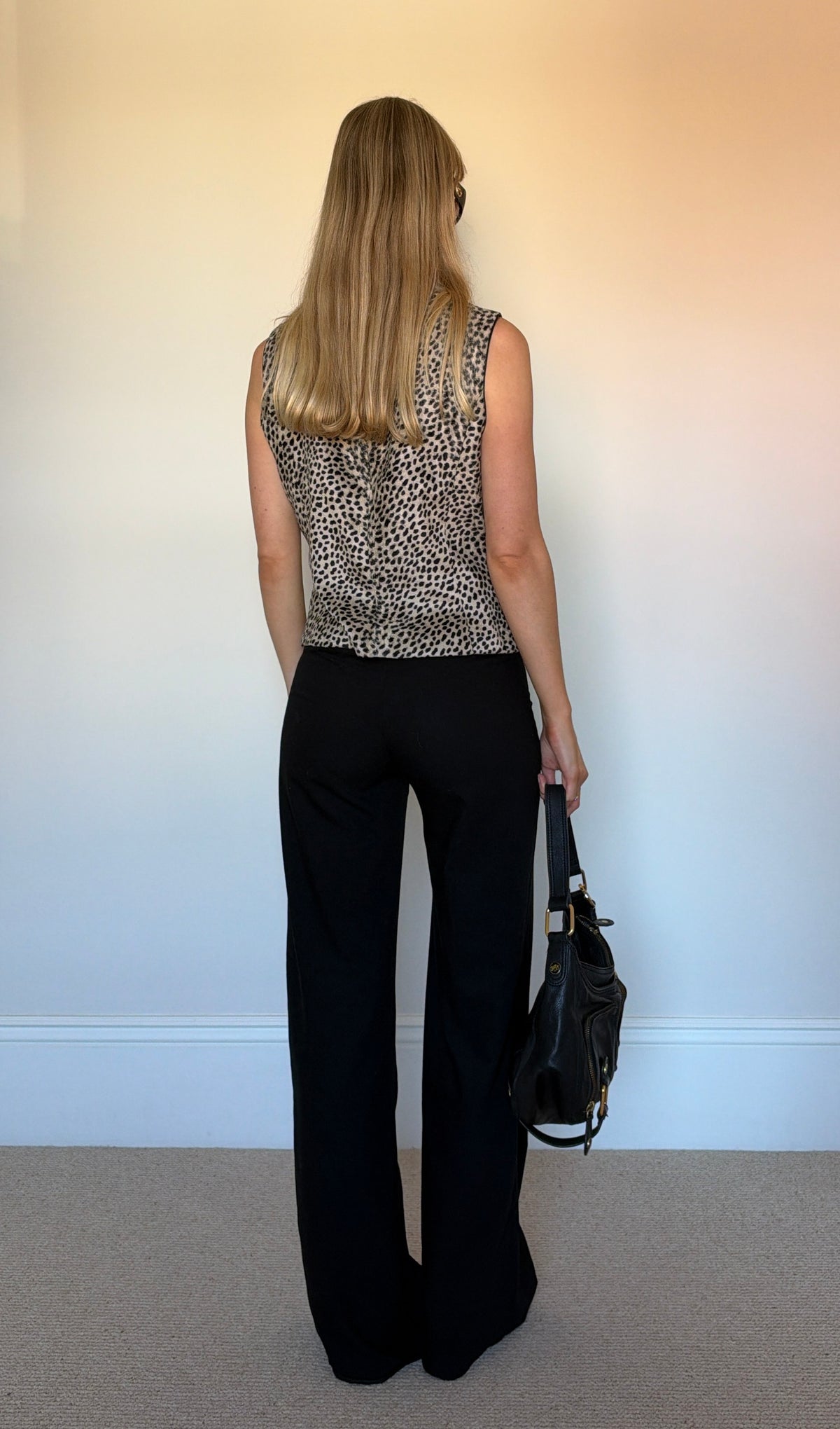 Vintage leopard fur top