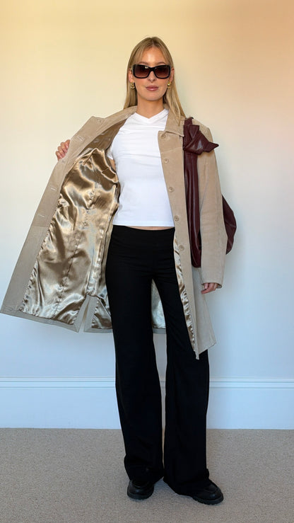 Vintage beige suede jacket