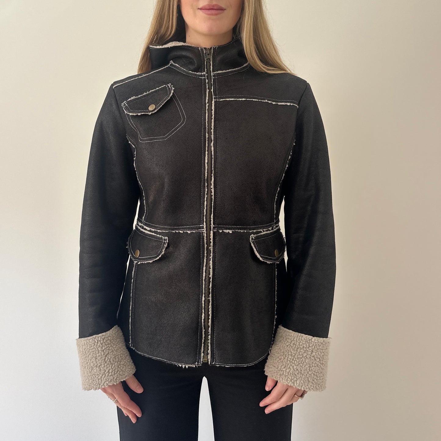 Vintage brown Sherpa jacket