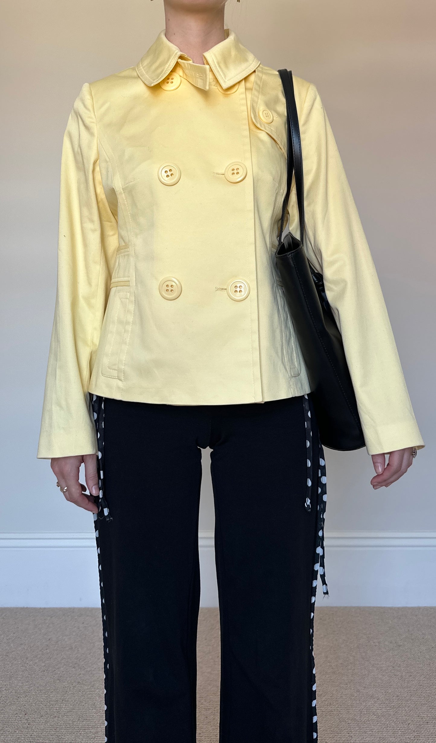 Butter Yellow Pea Coat