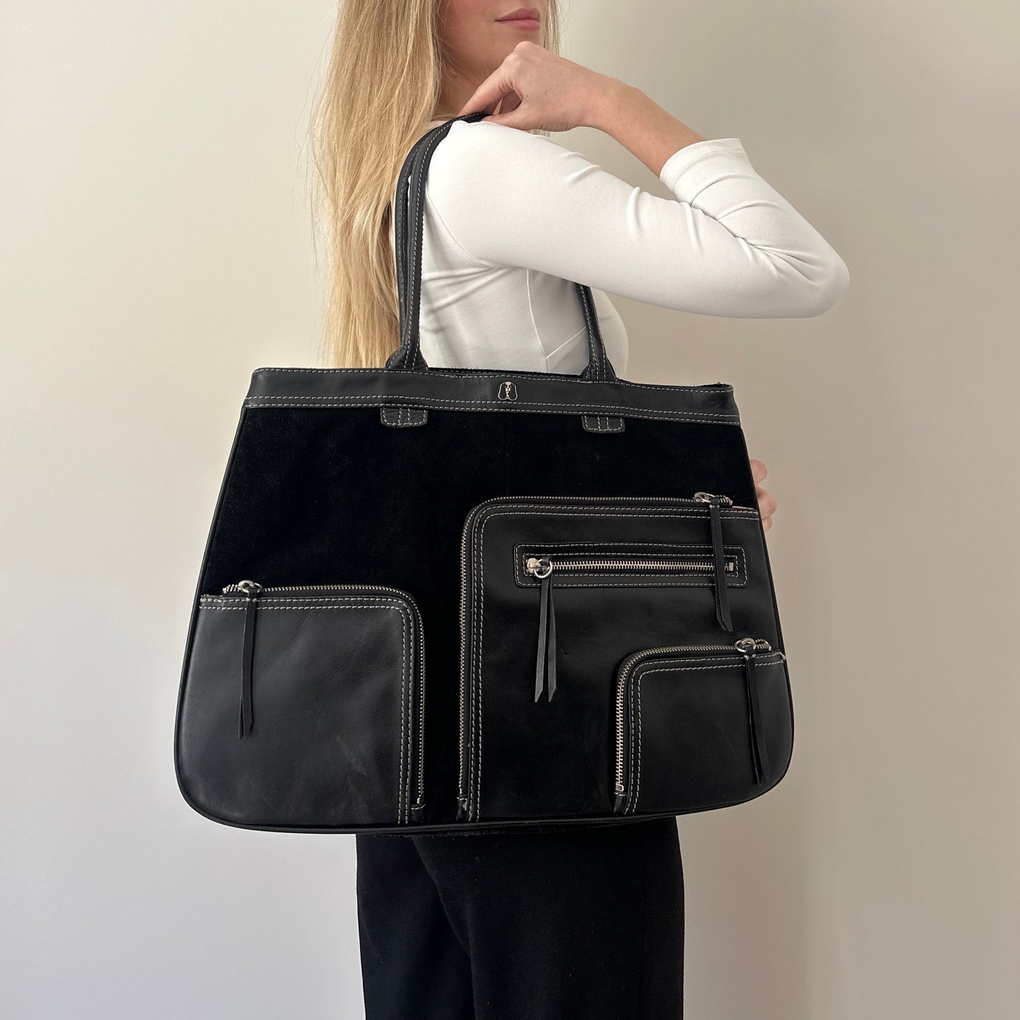 Vintage suede & leather bag