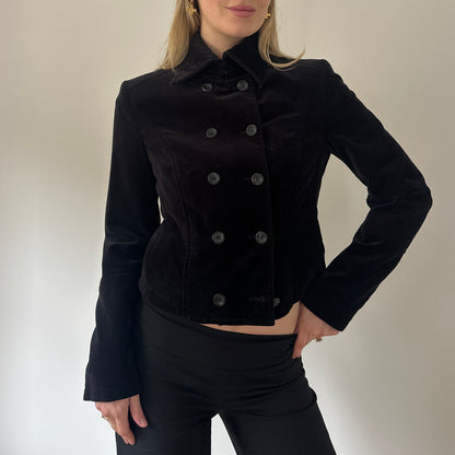Vintage velvet double breasted jacket
