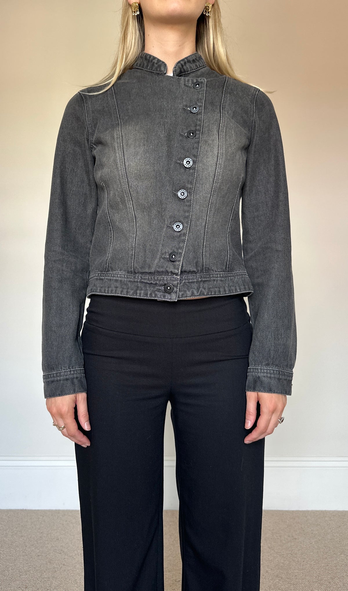 Vintage Asymmetrical Denim Jacket