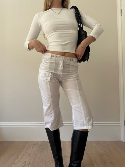Vintage white capris