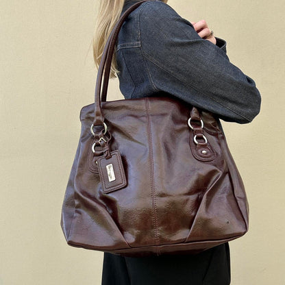 Vintage 00s brown leather bag