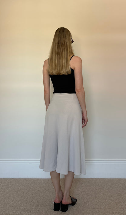 Vintage beige floaty skirt
