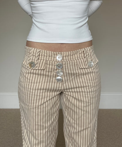 Vintage stripe mother of pearl trousers