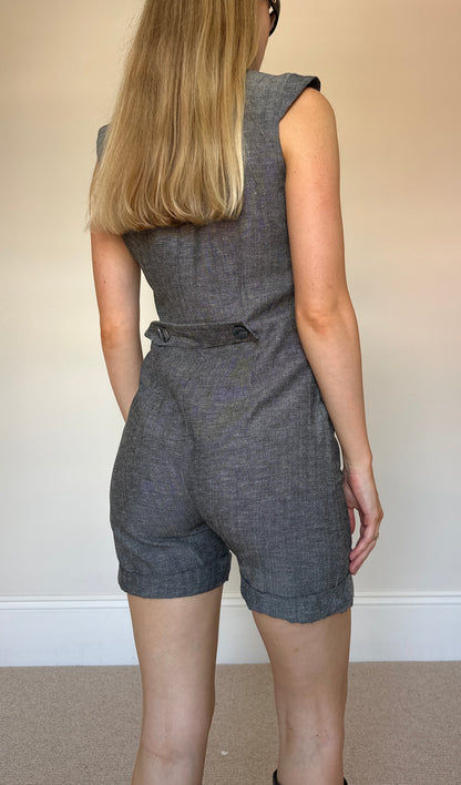 Vintage charcoal playsuit