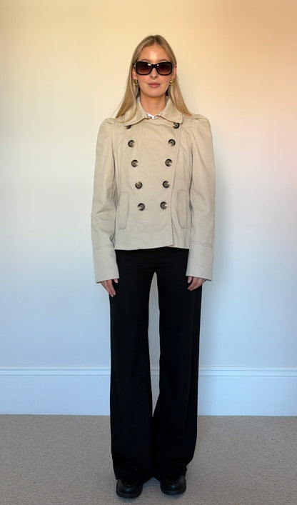 Vintage cream double breasted jacket