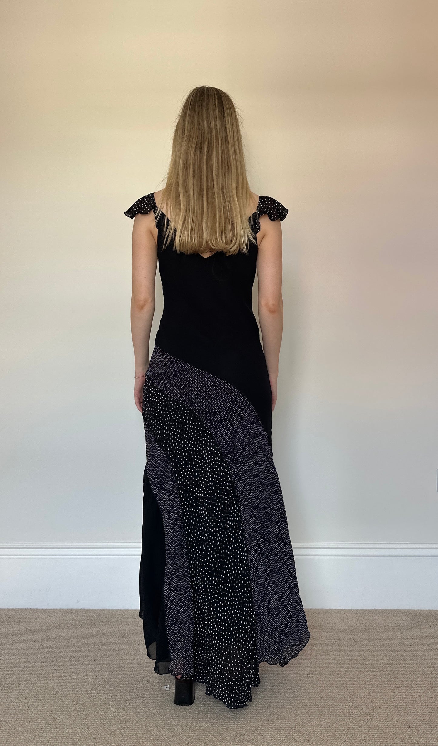 Vintage polka dot maxi dress