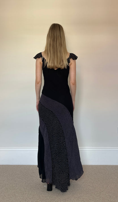 Vintage polka dot maxi dress