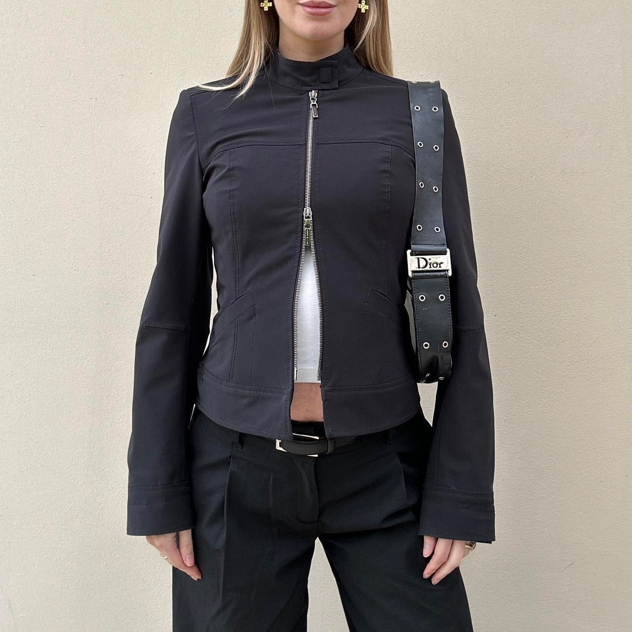 Vintage 00s Karen Millen suit biker jacket