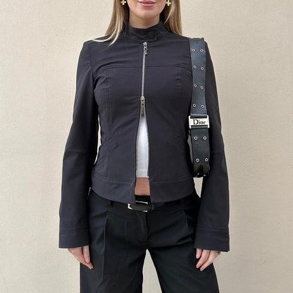 Vintage 00s Karen Millen suit biker jacket