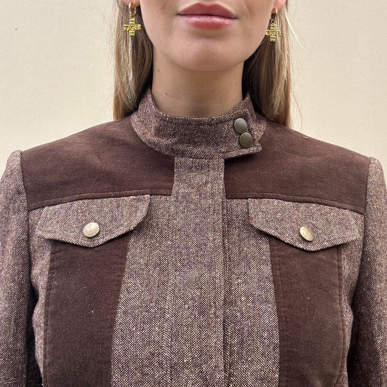 Vintage 90s tweed biker jacket