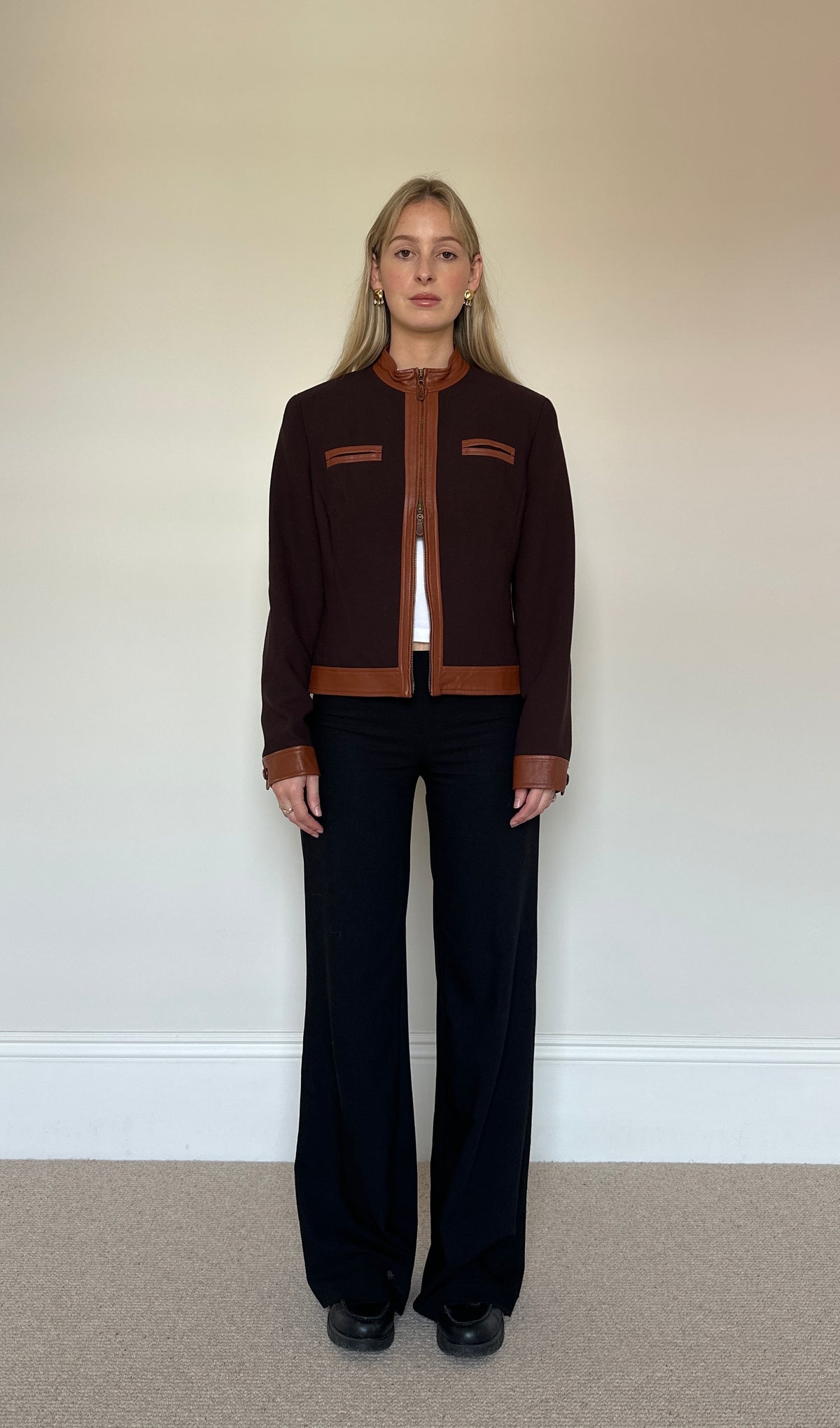 Vintage brown biker jacket