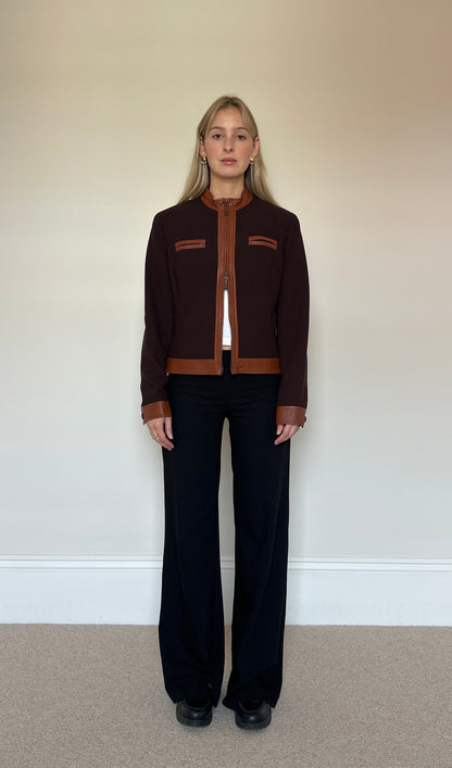 Vintage brown biker jacket