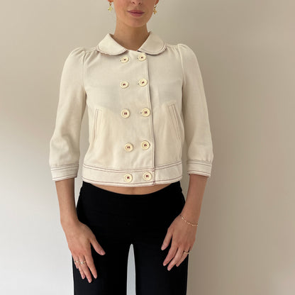 Vintage cropped double breasted jacket